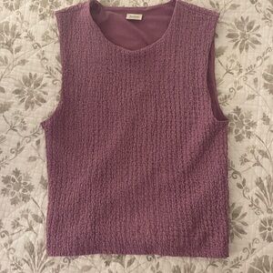 Abercrombie & Fitch Pink Ribbed Sleeveless Muscle Tee